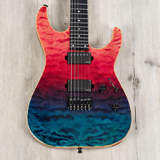 ESP USA M-II HT Guitar, Quilted Maple Top, EMG 57 / 66 Pickups, Wild Berry Fade