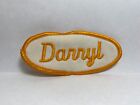 DARRYL USED EMBROIDERED VINTAGE SEW ON NAME PATCH TAGS ASSORTED COLORS