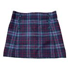 Vintage Gap Womens Plaid Y2K Mini Skirt Wool Blend Size 6 Academia Style NEW