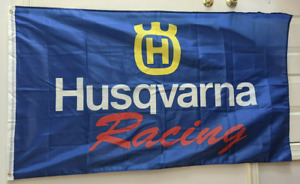 Husqvarna Racing Banner Flag 3x5 ft Mancave Garage MX/SX