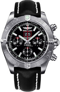 Breitling Blackbird Limited Steel with Black Dial on Black Leather A44360