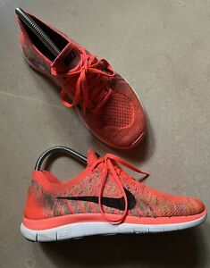 Nike Free 4.0 Flyknit Running Shoes Hot Lava Fuchsia 717076-800 Women's Size 8