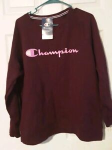 Champion Womens Red Long Sleeve Pullover Sweater 1X