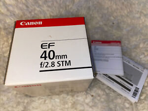 EMPTY BOX Canon EF 40mm f2.8 STM Original BOX & INSERTS Canon Lens BOX ONLY