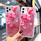 Hot Sale Gift Peach Blossom Liquid Bling Quicksand Case Cover For Various Phone