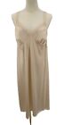 Vintage Champagne XL Cabernet Full SLIP Dress 100% NYLON Lace Nightgown Beige