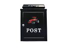 Aluminium, Lockable Mailbox / Letterbox with Red Case / MF Style Tractor Motif