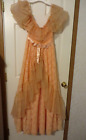 Vintage Lace Dress Prom / Formal Southern Belle Wedding ILGWU Brand Empire Waist