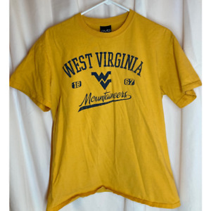 West Virginia Mountaineers Mens Old Varsity Brand T-Shirt Yellow 1867 Crew M