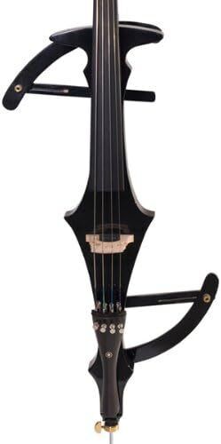 Cecilio CECO-4BK Ebony Electric Silent Metallic Black Cello in Style 4 (Full)