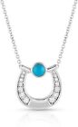 Montana Silversmiths Horseshoe Pendant Necklace (Destined Luck Turquoise