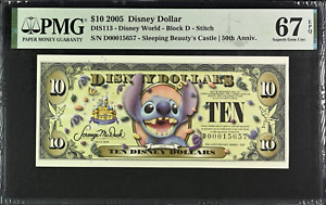 2005 D $10 Disney Dollar Stitch 