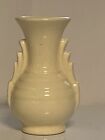 Vintage Art Deco Glazed Pottery Bud Vase White Unmarked McCoy , Fiesta Style