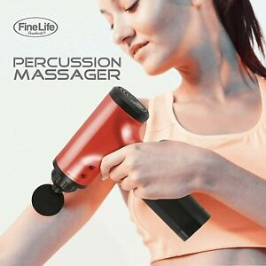 FineLife Products Deep Tissue Percussion Red Massage Gun - Perfect for Muscle Re