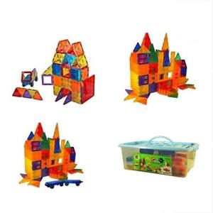 Kids Magnetic Building Tiles Blocks 2 Magnetic Cars Set 108 Children Gift NEW