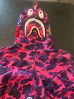 Brand new purple Bape Shark Hoodie L