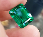 Flawless Natural 15 Ct Green Emerald  Certified Emerald Cut Loose Gemstone