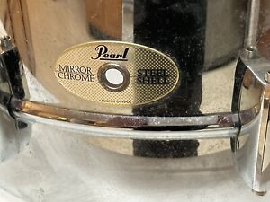 Pearl Mirror Chrome Steel Shell 14x5.5 Snare Drum NEEDS WORK! Grg