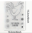 Funny chicken phrases clear stamps stamping texture card clay FAST Free Ship