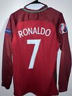 2016 Portugal Home Jersey #7 Ronaldo LARGE Nike Euro '16 Final Long Sleeve NEW