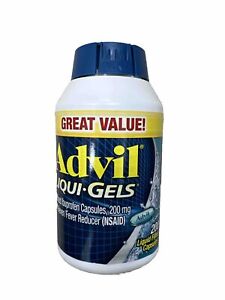 Advil Liqui-Gels Ibuprofen, 200 Mg Liquid Filled Capsules 200 Ct EXP 02/2026