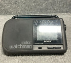 Sony Color Watchman LCD Color TV-FM Stereo / AM Receiver FDL-380, In Black Color