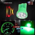 10X Green T10 Wedge 3020 6-SMD LED Interior Map Light Bulb Lamp 194 168 2825 W5W