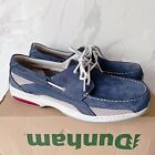 Dunham Captain CI0145 Casual Boat Shoe Lace Up Loafer Navy Leather Mens US11 6E