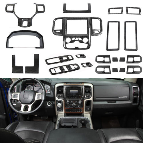 22x Carbon Fiber Interior Trim Kits For Dodge Ram 1500 2012 2013 2014 2015 2016