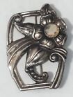 Antique Truart Sterling Silver 1940s Pin Broach Floral Design