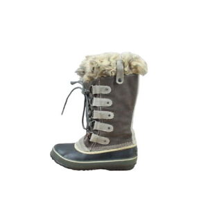Sorel Women's Joan of Arctic Taupe Suede Faux Fur Snow Winter Boots Size US 5