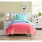 5 Piece Rainbow Ombre Polyester Bedding Set for Girls, Twin