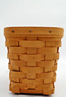 Longaberger 1998 Small Spoon Basket with Plastic Protector 5.5 x 5.5 x 6