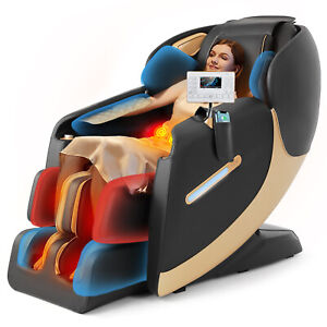 Full Body Zero Gravity Massage Chair SL-Track Recline Upturning Knee Heating