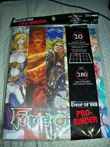 Ultra Pro Force of Will Pro Binder 10 Double Sided 9 Pocket Pages Holds180 Cards
