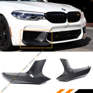 For 2018-20 BMW F90 M5 Real Carbon Fiber 2pc Performance Front Bumper Splitters (For: 2018 BMW)