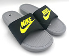 NEW Nike BENASSI JDI Men's Sandal Wolf Grey Volt Black US Size 14 NIB 343880-027