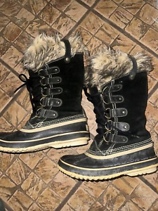 Sorel Joan Of Arctic Tall Snow Winter Boots Women’s Size 8 Black