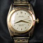 ROLEX RARE VINTAGE BUBBLE BACK 14K YELLOW GOLD OYSTER PERPETUAL WATCH 5015 1945