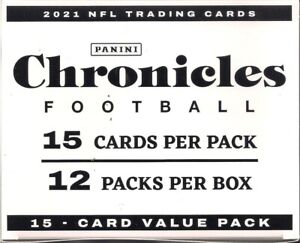 2021 Panini Chronicles Football Fat Pack Value Pack - 12 Factory Sealed Pack Box