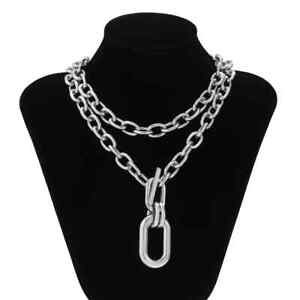 Women's Jewelry Exaggerated Chunky Mult-Layer Chain Choker Necklace 88-O
