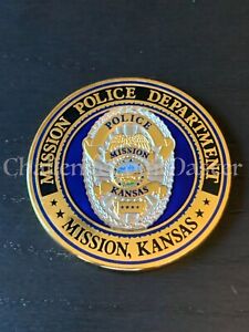 E61 Mission Kansas Police Department Challenge Coin Symbol Arts
