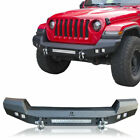 For 2018-2024 Jeep Wrangler JL Black Front Bumper or Rear Bumper with LED Lights (For: Jeep)