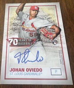 New Listing2021 Topps Johan Oviedo Rookie Auto St Louis Cardinals