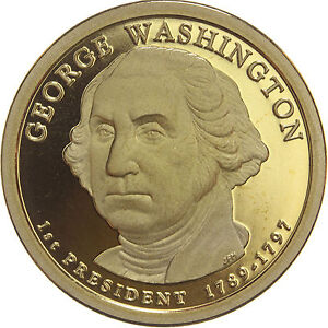 2007 S $1 US Presidential Dollar Coin 1 George Washington GDC Proof (I choose)