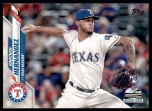 2020 Topps Series 2 Base #597 Jonathan Hernandez RC - Texas Rangers
