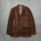 J.CREW Blazer Mens S Small Brown Collared Single Breasted Long Sleeves Leather