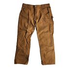 Carhartt Double Knee Duck Carpenter Pants Men's Size 42 x 32 Brown B01 USA Union