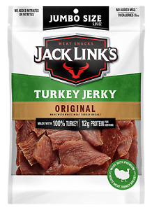 Turkey Jerky Original Sharing Size Bag High-Protein Low-Calorie Flavorful Snack