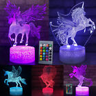 3D LED Night Light Unicorn-series LED Table Desk Lamp Kids Xmas Gift decoration